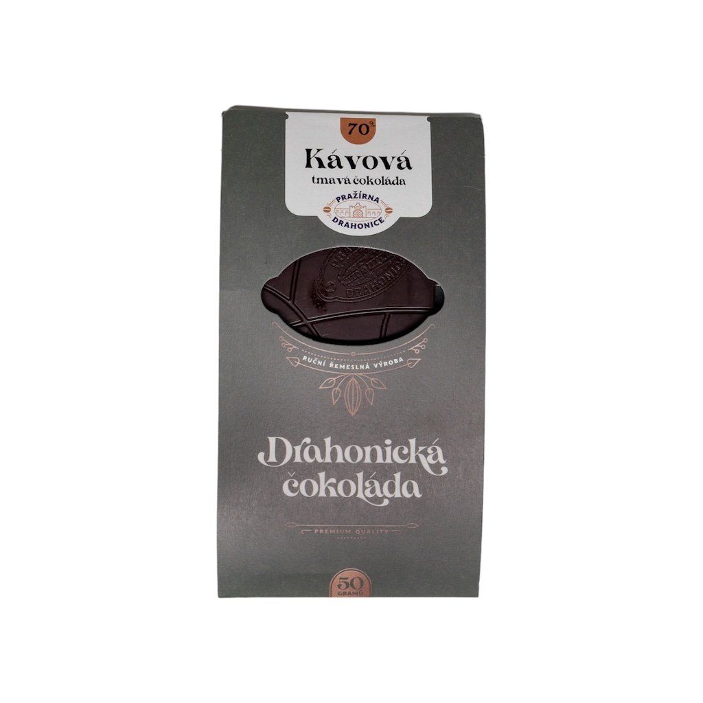 Čokoláda Tmavá 70% s kávou