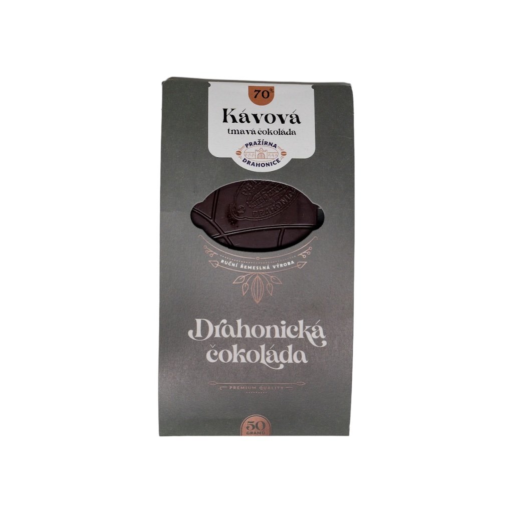 Čokoláda Tmavá 70% s kávou